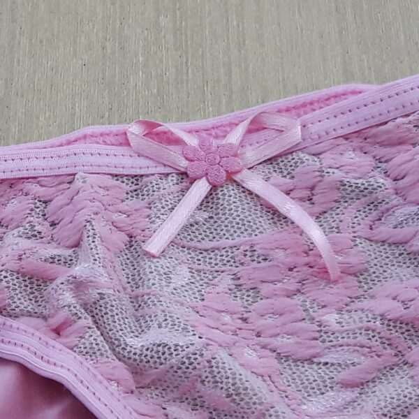 Tanga Giovana em Microfibra e Renda - Image 3